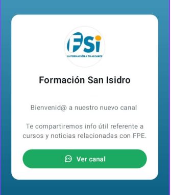 📲 Formación San Isidro estrena canal de WhatsApp